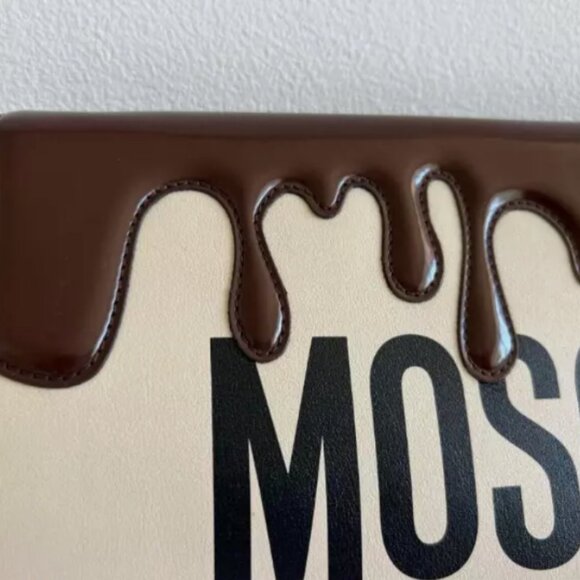 SS22 MOSCHINO Couture Chocolate Dripping Wristlet Handbag  Clutch Jeremy Scott - Picture 6 of 15